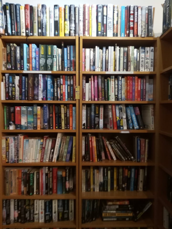 shelves of books