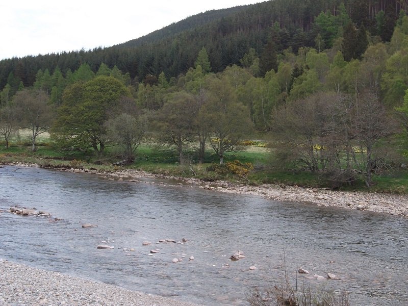 River Dee overlooked by mountain