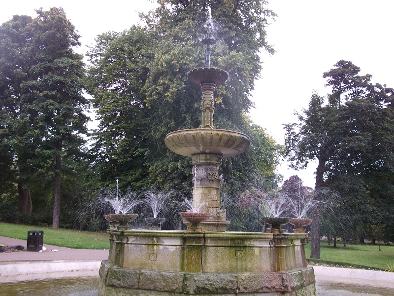 a granite fountain