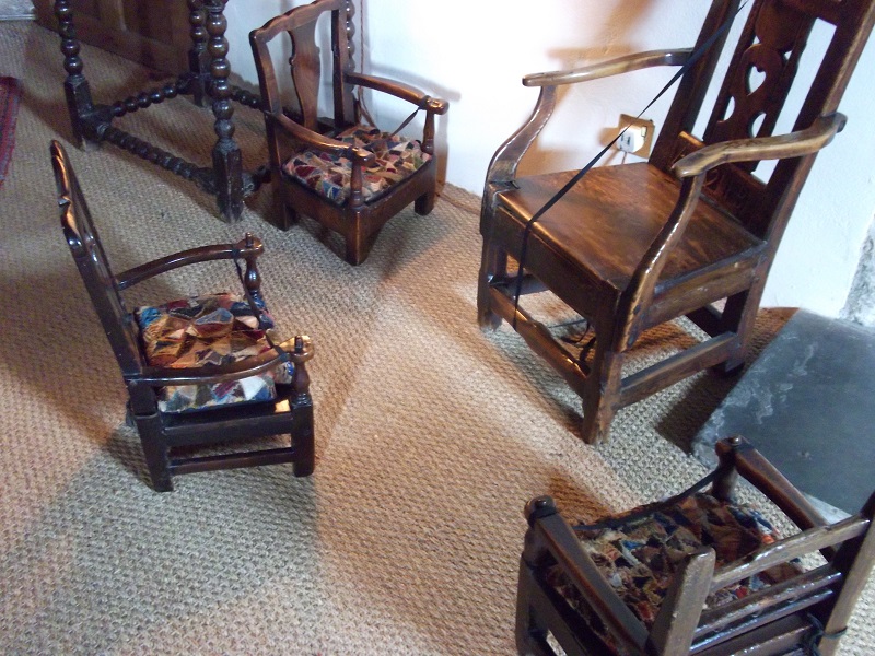 tiny wooden children's chairs