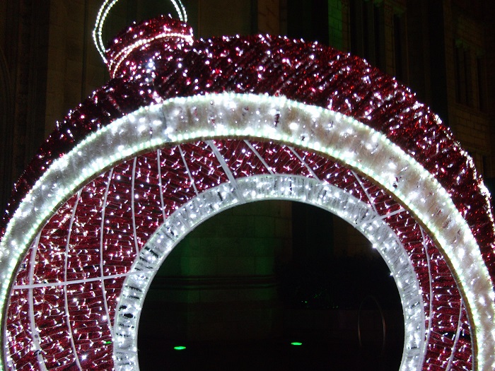 A giant bauble in bright light